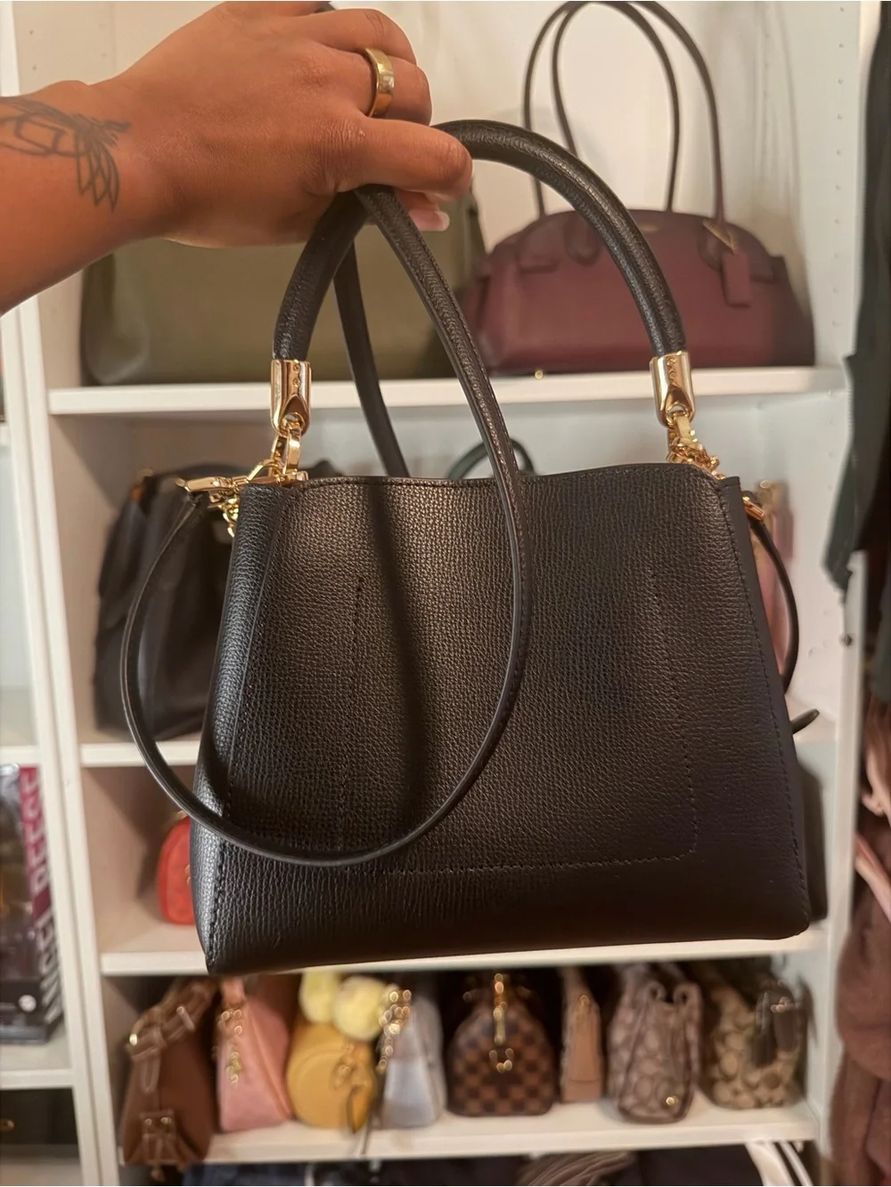 Kate Spade Phoebe Small Top Handle Bag with Branded Gold Chain